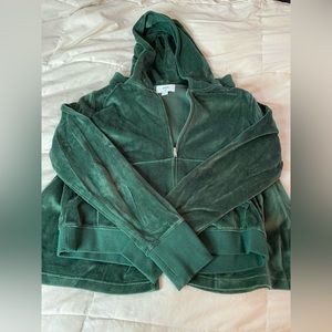 AERIE GREEN VELOUR TRACK SUIT